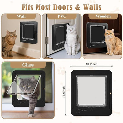 Smart Cat Door for Interior & Exterior, Flap Opening is 7.67’’ by 7'', RFID Cat - Image 6