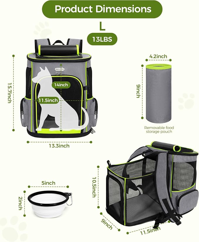 BAGLHER Expandable Cat Carrier Backpacks, Retractable Pet Carrier Backpack - Image 3