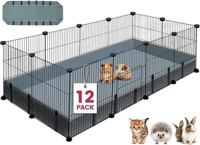 12 Panels Small Animal Playpen, C&C Cage by VISCOO