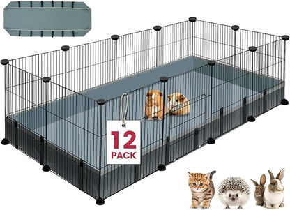 12 Panels Small Animal Playpen, C&C Cage by VISCOO