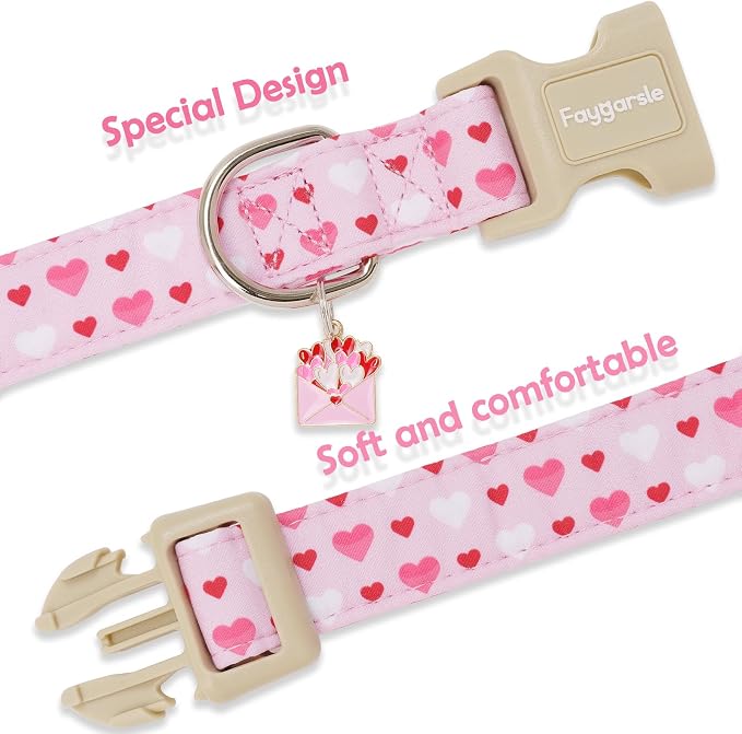 Faygarsle Valentine's Day Dog Collar, Adjustable - Image 4