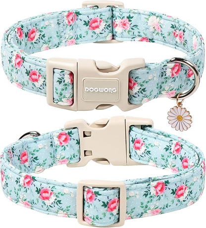 DOGWONG Floral Dog Collar, Cute Adjustable Flower Collar, Girl Female Dog Collar - Image 2