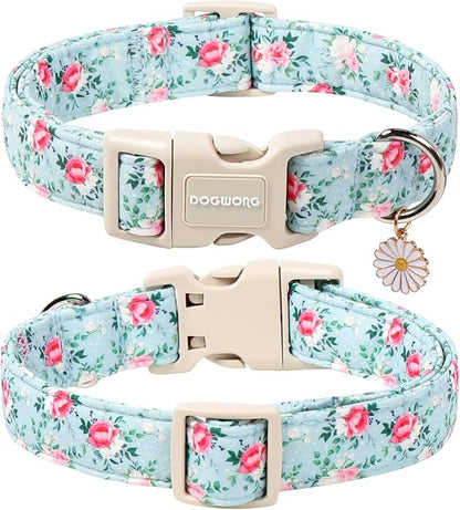 DOGWONG Floral Dog Collar, Cute Adjustable Flower Collar, Girl Female Dog Collar - Image 2