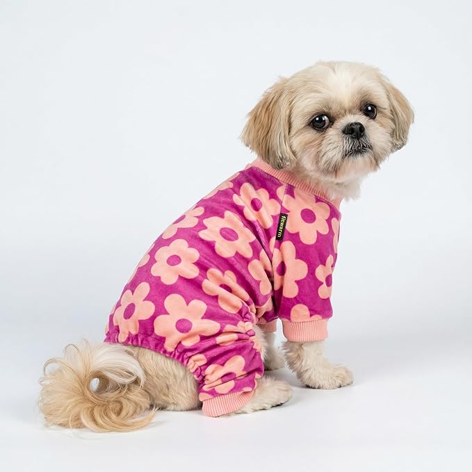 Fitwarm Flower Fleece Dog Pajamas, Warm Winter Dog Clothes - Image 3