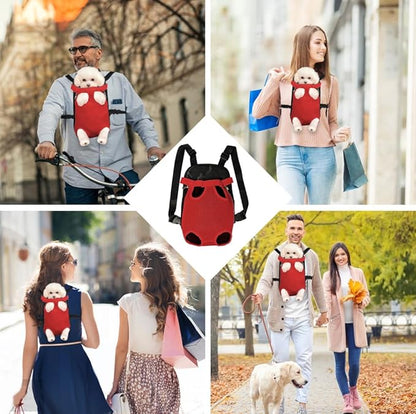 FEimaX Dog Carrier Backpack Pet Legs Out Front Cat Travel Bag, Adjustable Puppy - Image 6