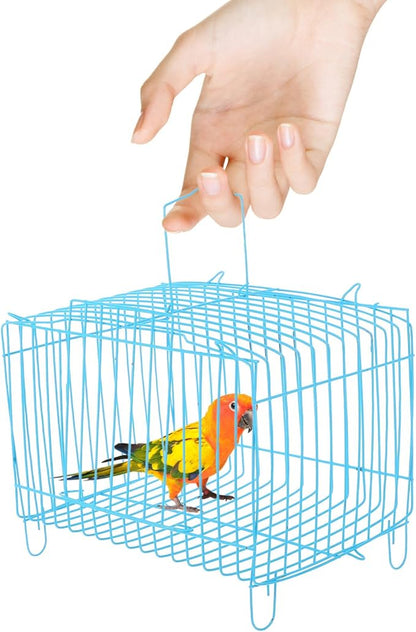 Kisangel Metal Bird Travel Cage Small Bird Cage Portable Carrier Storage s - Image 6