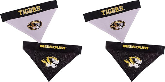Pets First Collegiate Pet Accessories, Reversible Bandana, Missouri Tigers by PETSFIRST