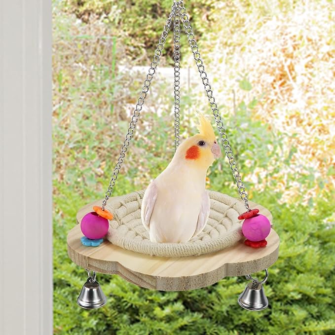 Wontee Bird Nest Parrot Breeding Nest Bed Bird Hanging Swing - Image 2