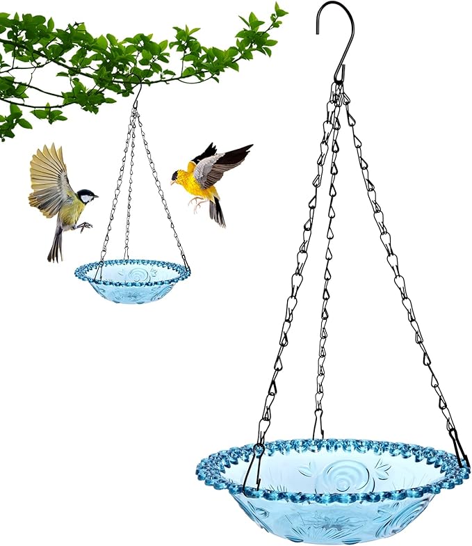 2 Pack Hanging Bird Baths, Hanging Bird Feeders - Image 2