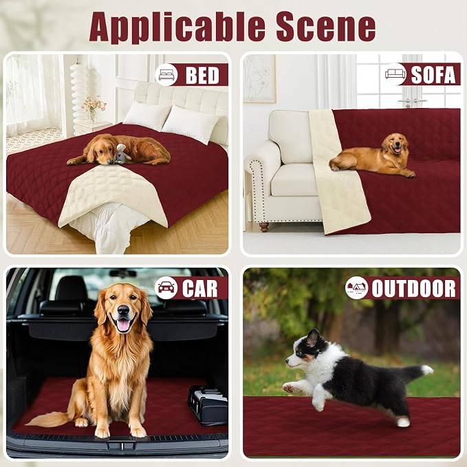 Smiry Waterproof Dog Bed Cover Blanket 40x70, Soft Reversible Pet Blanket - Image 5