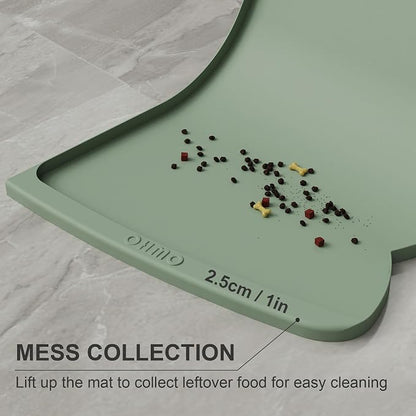 OHMO Dog Food Mat w/Residue Collection Pocket Silicone Pet Feeding Mat - Image 3