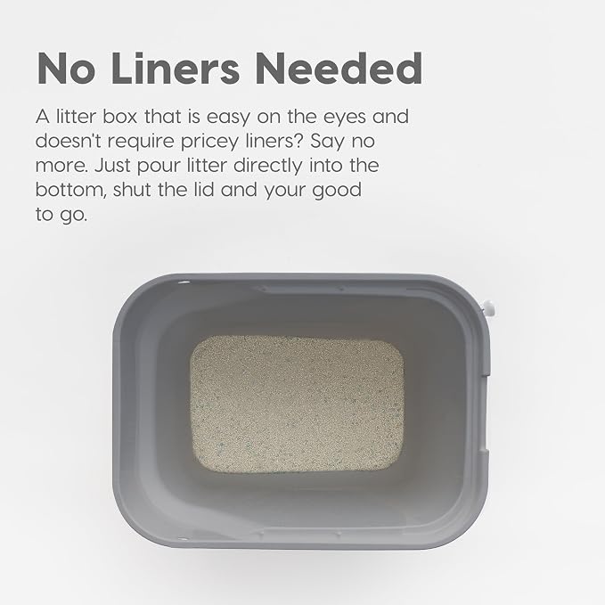 IRIS USA Cat Litter Box, Large Cat Box Enclosure, Top Entry - Image 5
