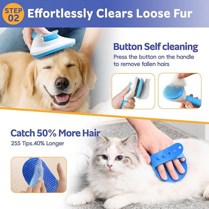 Dog Brush for Shedding 13pcs Bath Grooming Kit - Image 4