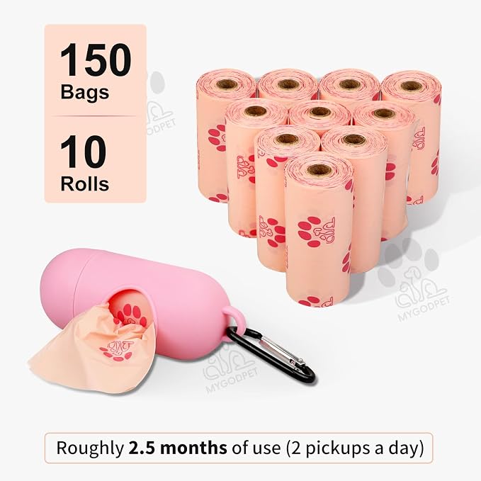 Dog Poop Bags Rolls with Dispenser 150 Count Biodegradable Poop Bags - Image 7