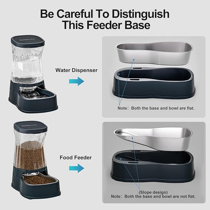 Gardner Pet Automatic Dog Water Dispenser Gravity Stainless Steel Waterer & - Image 9