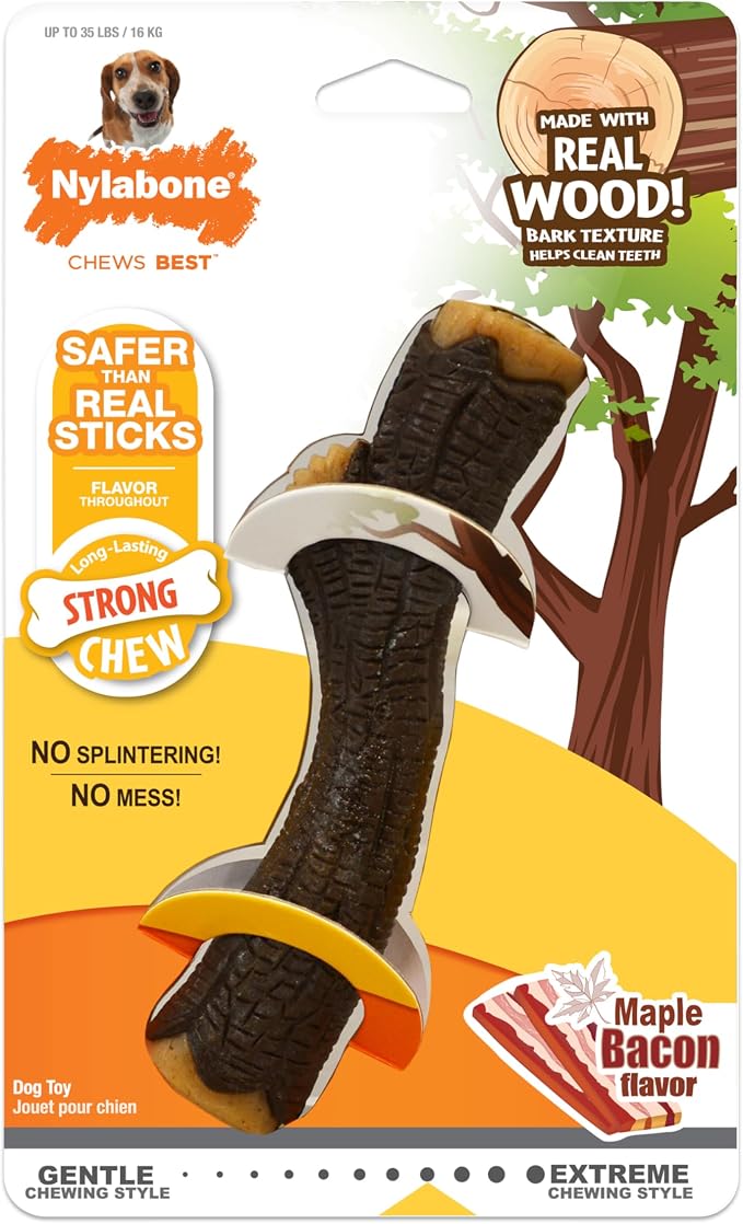 Nylabone Real Wood Stick Toy Strong Chew Toy - Image 8