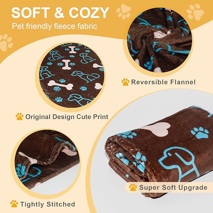 Dog Blanket for Small Dogs Washable-Soft Fluffy Puppy Blanket - Image 2