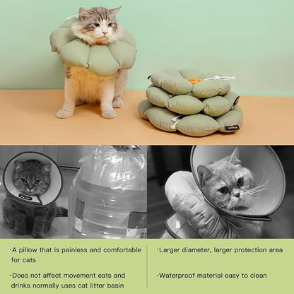 Cat Cone Collar, Cute Waterproof Cat Recovery Collar, Anti-Bite Lick Wound - Image 6