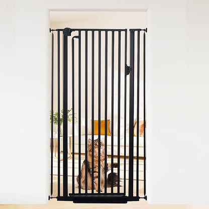 59“ Extra Tall Cat Gate for Doorway：29.4-33.4” Wide Pet Gate, Auto Close/One by Mudanku