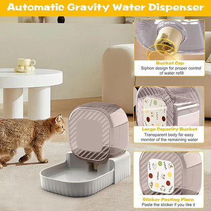 Gravity Water Bowl for Cats, 3L Automatic Pet Water Dispenser, Large Gravity - Image 6