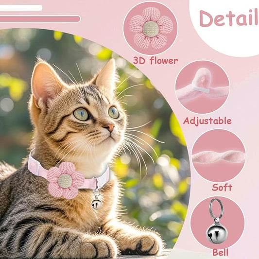 Breakaway Cat Collars with Bells, MUZIEBA Kitten Collar - Image 2