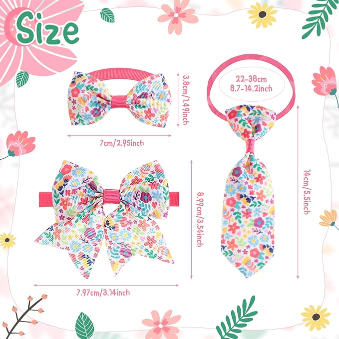 Reginary 100 Pieces Dog Bow Tie Collar Set Include 40 Dog Neckties, and 30 - Image 2