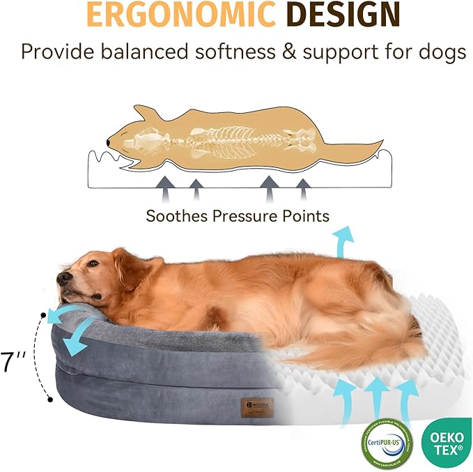 Orthopedic Waterproof Large Dog Bed: Washable Dog Bed - Image 3