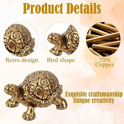 4pcs Mini Turtle Shape Copper Bath Disk Ornaments Decorations, Copper Bird Bath - Image 3
