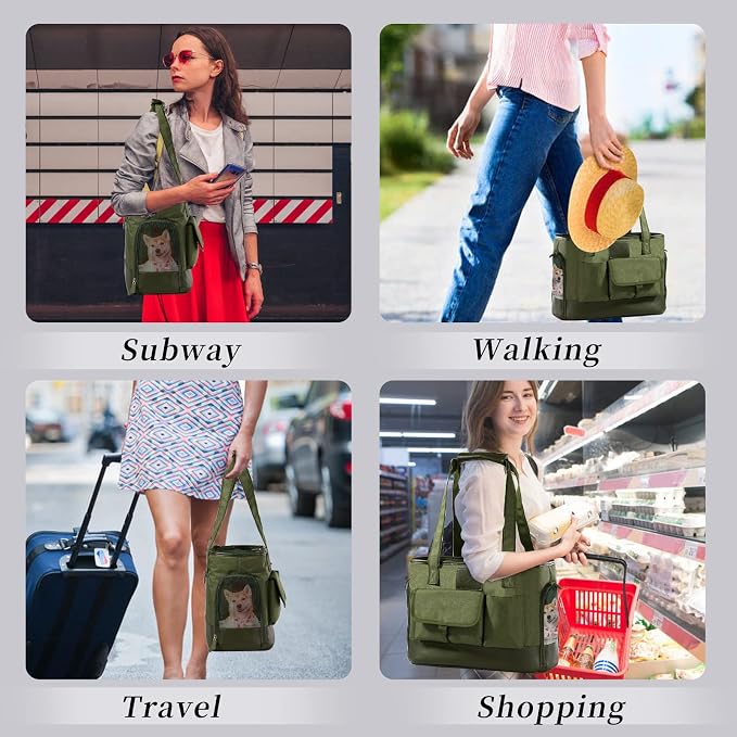 Dog Carrier, Cat Carrier, Pet Carrier, Foldable Waterproof Premium Oxford Cloth - Image 2