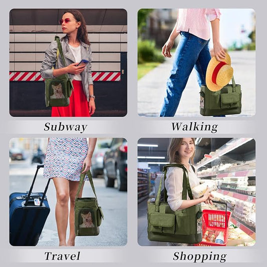 Dog Carrier, Cat Carrier, Pet Carrier, Foldable Waterproof Premium Oxford Cloth - Image 2