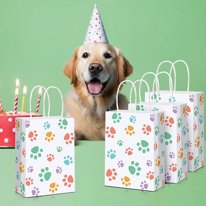 Blulu 20 Pcs Spring Puppy Dog Paw Gift Bags - Image 6