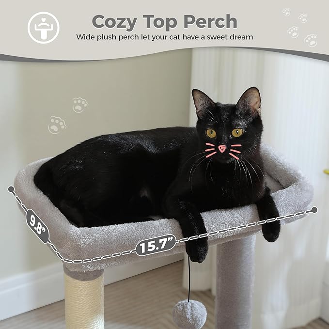 PEQULTI 4-in-1 Cat Tree, Scratching Post - Image 3