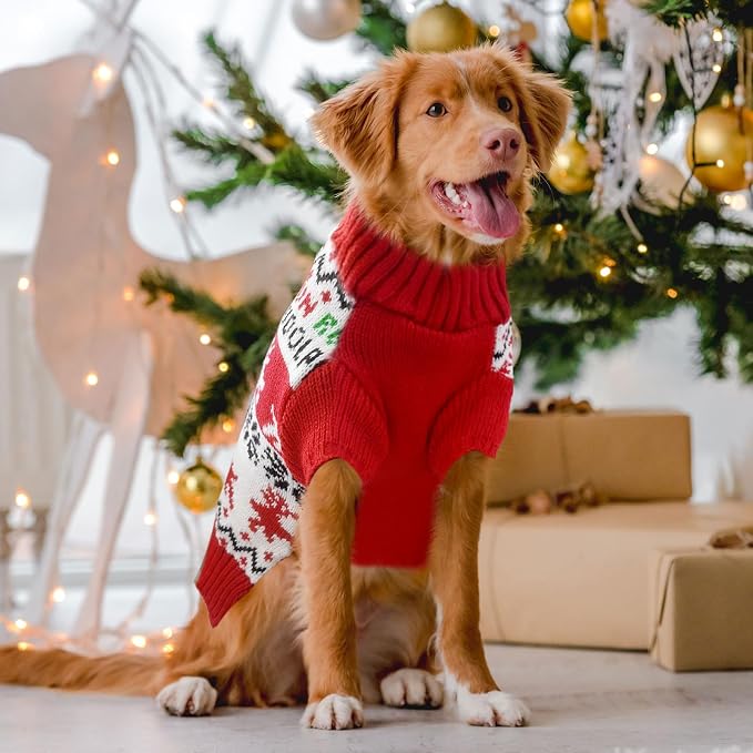 Dog Christmas Sweater Xmas Pet Clothes Cute Reindeer Christmas Dog Costume - Image 7