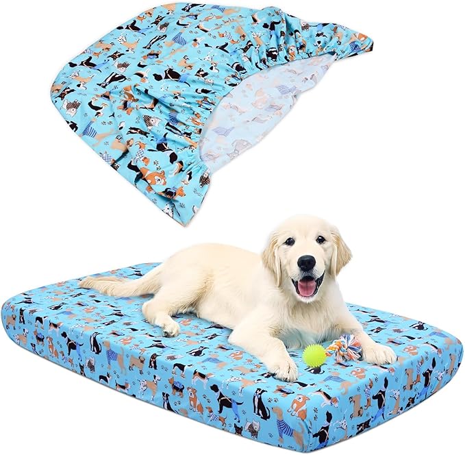 Dog Bed Covers Replacement Washable, Elastic Edged Pet Bed Protector by Hoopttay