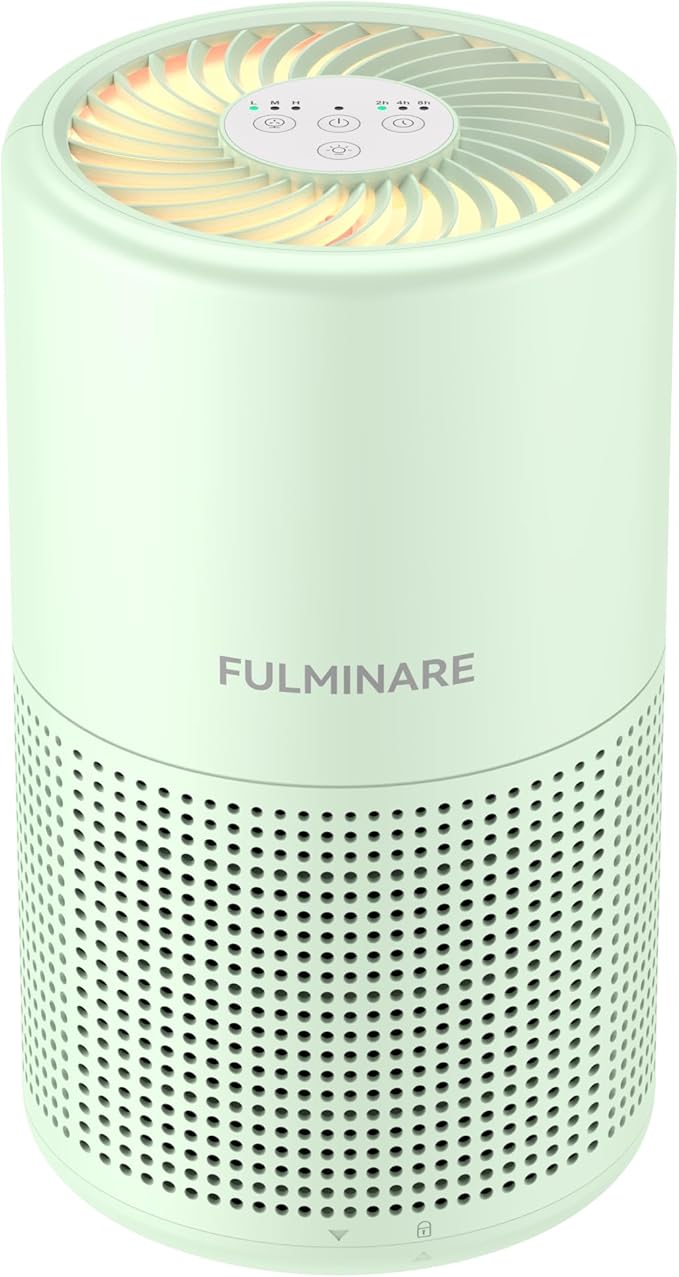 FULMINARE Air Purifiers for Home Bedroom H13 HEPA Air Purifier, 3 Speeds by PureAirPowerfulSound