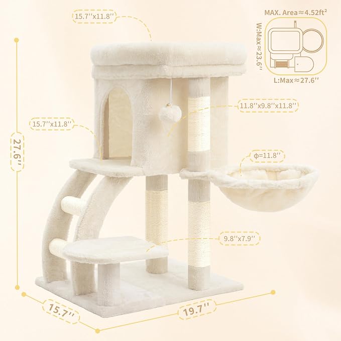 Heybly Cat Tree Tower, Cat condo - Image 6
