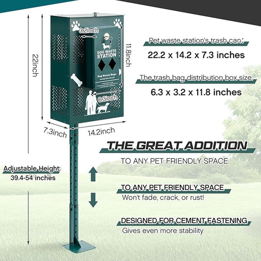Abbylike Compact Dog Waste Station Outdoor - Image 2