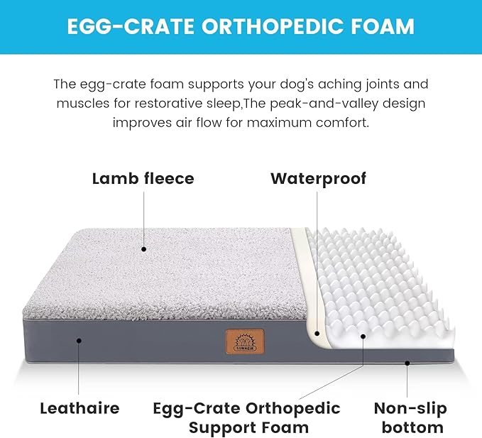 Sunheir Orthopedic Dog Bed for Large Dogs - Image 2