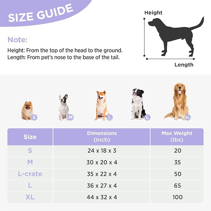 LE SURE Cute Orthopedic Dog Bed Large Sized Dog, Waterproof Chic Flat Pet Beds - Image 6