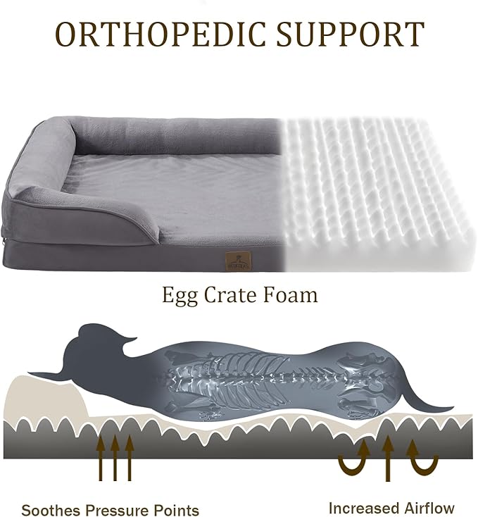 Bedfolks Orthopedic Dog Bed Extra Small, Waterproof Dog Sofa Bed - Image 2