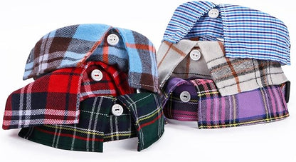 Faleela Cotton Plaid Shirt Style Dog Collar Soft Cute, Boy Dog Collar - Image 5