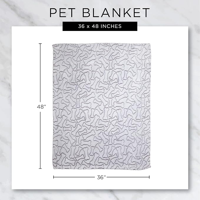 Bone Dry Embossed Bone Print Pet Blanket - Image 7