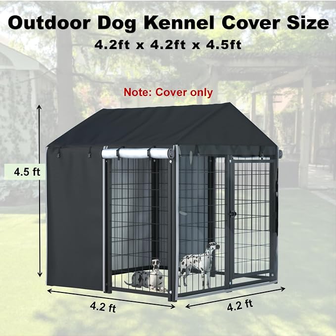 Outdoor Dog Kennel Cover, Full Coverage - Image 2