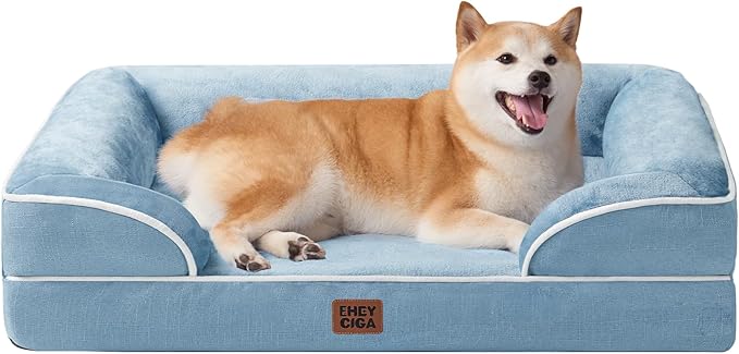 EHEYCIGA Orthopedic Dog Beds for Large Dogs, Waterproof Memory Foam Large Pet by EHEYCIGA