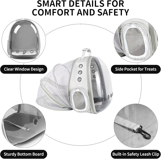Cat Backpack Carrier, Back Expandable Pet Backpack - Image 6