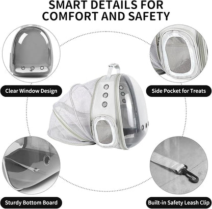 Cat Backpack Carrier, Back Expandable Pet Backpack - Image 6