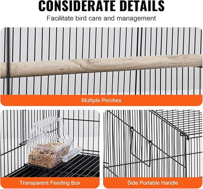 VEVOR 30 Inch Flight Bird Cage, Stackable Bird Cage Parakeet Cage - Image 6