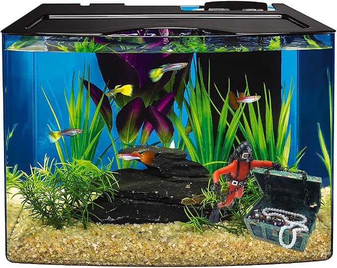Live-Action Aquarium Ornament Creative Undersea Treasure Chest Diver Air - Image 7