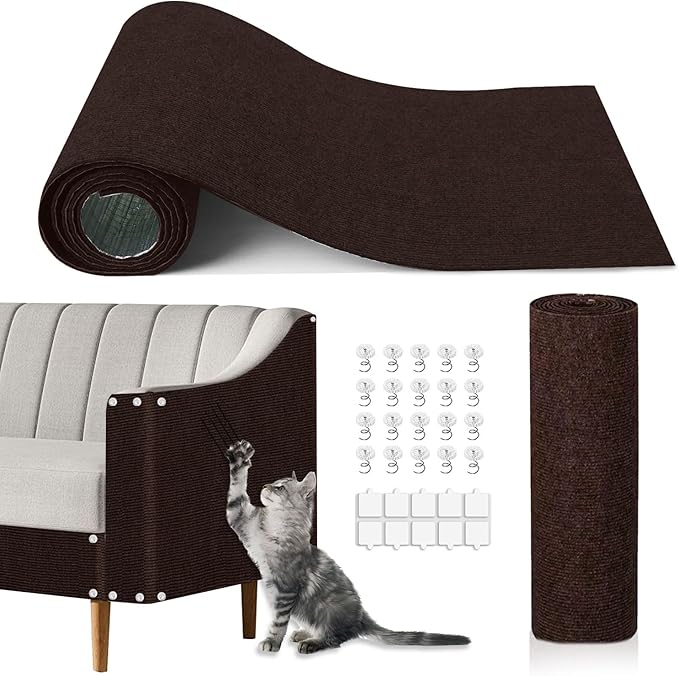 Cat Scratch Mat, 118.5"x15.9" Trimmable Self-Adhesive Cats Scratch Carpet by Unknown