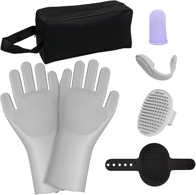 7PCS Pet Grooming Kit for Dogs and Cats，with Storage Bag & Includes Dog Washing - Image 9